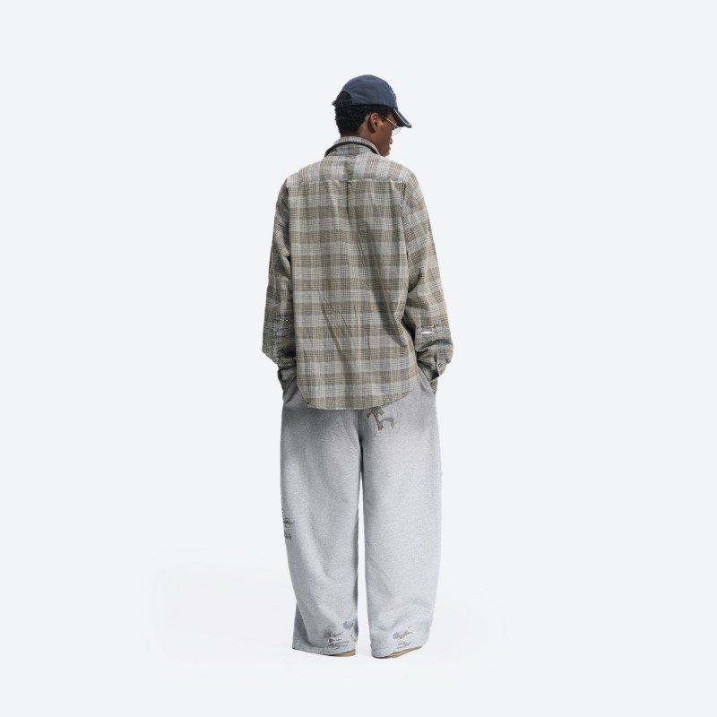 Distressed Plaid Shirt
